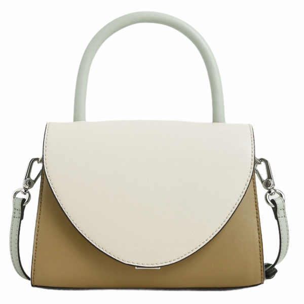 Charles Keith Two Tone Structured Top Handle Bag